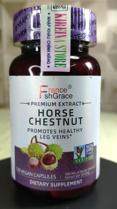 Viên uống Hạt dẻ ngựa Horse Chestnut bảo vệ mạch máu giảm giãn tĩnh ...