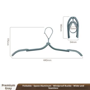 MINGZHI | Aluminum Folding Clothes Hanger Portable