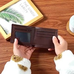 Mr. Classy Dave PU Leather Two Fold Wallet for Men Short Wallet BiFold