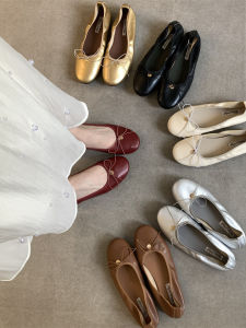 French Flat Bow Ballet Shoes For Women New Spring Retro Style