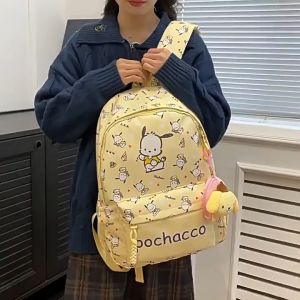 NALLCHEER กระเป๋านักเรียน คุโรมิ การ์ตูนน่ารัก กระเป๋านักเรียนเด็ก กระเป๋าเป้แฟชั่น กันน้ำ ความจุใหญ่ มัธยมต้นกระเป๋า กระเป๋านักเรียนนักศึกษาวิทยาลัย (ฟรีจี้ตุ๊กตา)