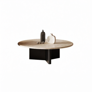 Natural Travertine Stone Modern Minimalist Vintage Artistic Feel Coffee Table