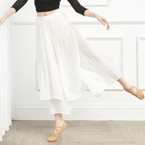 Elegant Loose Wide Leg Pants High Waist Draping Ethnic Dance Daily Outfit Classical Dance Practice Trousers Breathable Comfortable