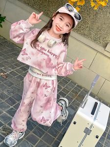 ชุดเด็กผู้หญิง Binhexx ชุดสามชิ้นฤดูใบไม้ผลิและฤดูใบไม้ร่วง 2025 แฟชั่นลำลอง เสื้อผ้าเด็ก ชุดเด็ก ชุดเด็ก ชุดเด็ก