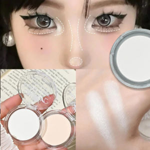 Single Matte Highlighter Palette White Beige Face Nose Brightening Contour Makeup Eye Shadow Lying Silkworm Rouge Powder Palette