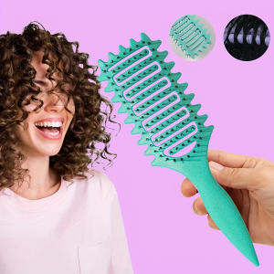 Curl Define Styling Brush Hollow Out Detangling Hair Brush Tangled Wet Curly Hair Comb Shaping Curls Barber Hairdressing Tools