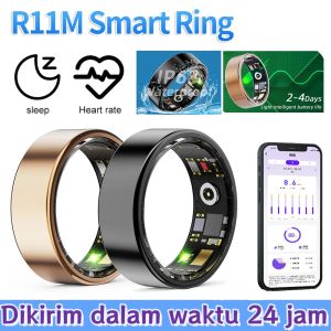 MAFAM【🔥SIAP🔥】✨2025 R11 Cincin Kesehatan Pintar Pengawasan Tidur, Detak Jantung & Oksigen Darah, Olahraga 5ATM&IP68, Kamera Remote untuk Pasangan