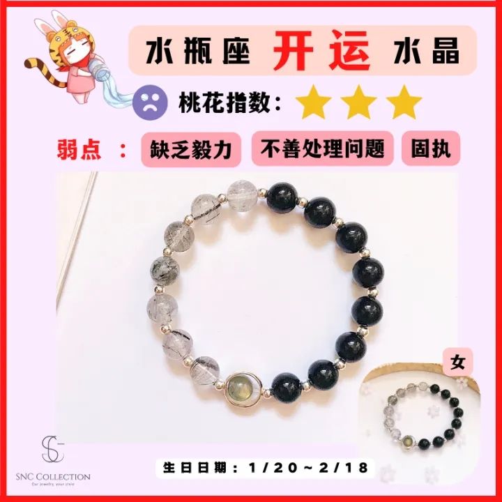 Aquarius Zodiac Gemstone Bracelet – EssentialJewelry4u