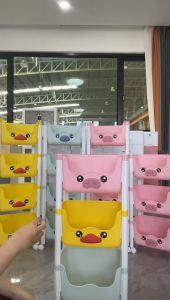 HEINO ชั้นวางเอนกประสงค์ 2/3/4ชั้น ลายสัตว์หลากสี มีล้อสามารล็ออและล้อได้