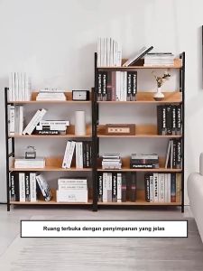 Rak buku 3/4/5 tingkat Rak Susun Rak besi Rak gudang Rak Serbaguna Rak Penyimpanan