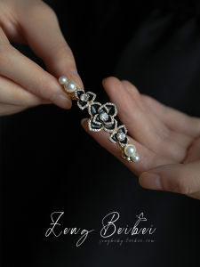 กิ๊บติดผมสไตล์ฝรั่งเศสแบบย้อนยุค สีดำ ทรงสลิมสไตล์ฝรั่งเศส กิ๊บติดผมทรงสปริงสำหรับผู้หญิง สไตล์ใหม่ปี 2024 กิ๊บติดผมฝั่งซ้าย