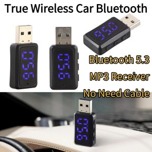 5.3 Car Bluetooth FM Transmitter USB Wireless Audio Receiver with LED Display Handsfree Calling Adapter Auto Vehicle Parts