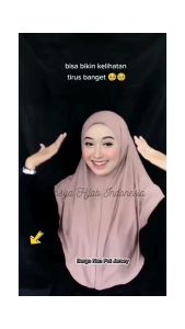 Hijab Instan Bergo Malay size L / Jilbab Bergo Hamidah Non Pet Bergo Jersey Ukuran L - Yansya Hijab