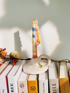 Teardrop Colorful Retro Odorless Long-stick Candle