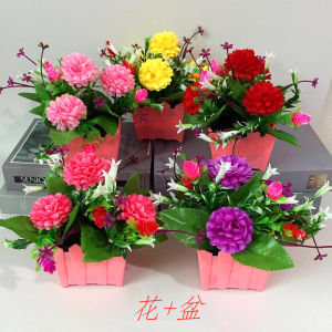 Azgalery PBP17 / Tanaman Hias Plastik Pot Bunga Mini Artificial Flower Ornamen Bunga Hias Dekorasi Rumah / COD