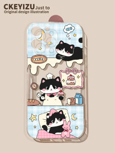 Ultra-Thin Full-Coverage Cat Cartoon Silicone Phone Case for  15 14Pro Max 16Plus 17Air 13Pro 11/12Mini 7/8P XS/XR SE3 Anti-Fall