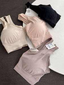 Seamless Fixed Cup Bra Vest Style Large Size Modal Underwear for Plump Women Comfortable Band Wide Strap Bralette 2188