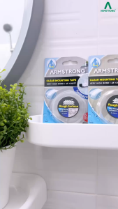Armstrong เทปอะคริลิคแรงยึดติดสูง กาว 2 หน้า แบบใส (ทนความชื้น) / Clear Mounting Tape Nano Tape