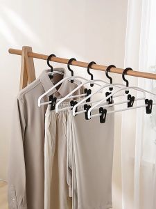 5pcs Set Question Mark Hanger with Adjustable Clips for Clothes Trousers Coats - Wardrobe & Laundry Closet Organizer