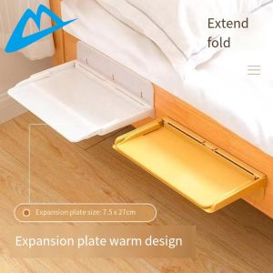 Portable Bedside Storage Shelf Wall-mounted Bed Head Rack Retractable Foldable Hanging Shelf Kitchen Bathroom Storage Holder