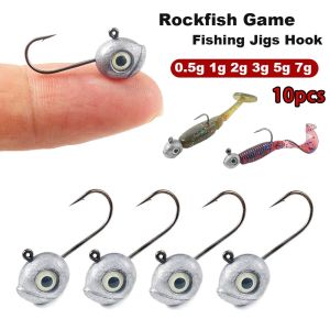 Ultra Light Jig Head Hook 0.5g 1g 2g 3g 4g 5g Wedless Soft Worm High-quality Materials Portable and Easy To Use Soft Worm Bait