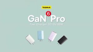 Bộ sạc nhanh 65W Baseus GaN6 pro fast charger 2C+2U (multi quick charger support)