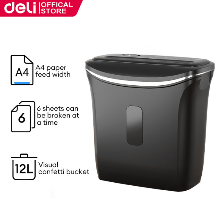 Deli 12L Paper Shredder Machine Paper Shredder Micro Cut Can Shred