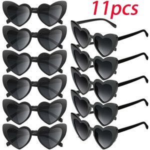 11 Pairs of WomenS New Full-Frame Fashion Glasses Popular Cute and Funny Love Frame Heart Lens