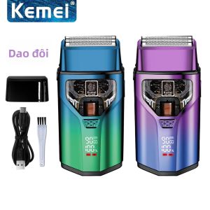 Máy Cạo Râu Điện Kemei KM-T400 Dành Cho Nam Máy Tỉa Râu Chuyên Nghiệp Có Thể Sạc Lại Máy Cạo Mặt Máy Cạo Râu Cho Thợ Cắt Tóc