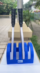 EB Pickleball Paddle Rack with Next Up Tag Modular Portable Paddle Holder Organizer