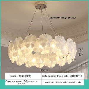JIASHIDA | French Cream Style Glass Flower Eye-friendly Chandelier