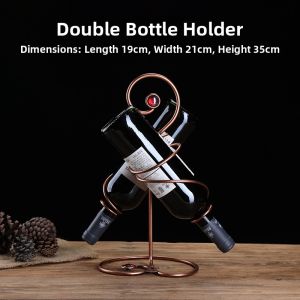 Elegant European Wine Bottle Rack Decorative Simple Creative Iron Material Wine Glass Holder Home Use Bar Decorations