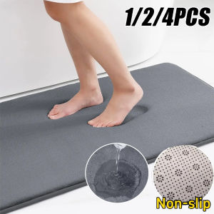 Super Absorbent Floors Mat Non-Slip Water Absorbent Rug Bathroom Bedroom Toilet Floor Carpets Ultra Soft Memory Foam Floor Mat