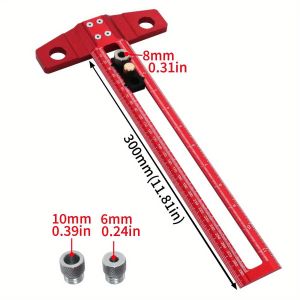 T-Shaped Square Ruler Precision Line Positioning Drawing Auxiliary Ruler Fixture for Woodworking Marking and Measurement