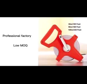 JLD Fiberglass Tape Measure WHITE Fiber Glass Heavy Duty Meter Tape Ruler 20-100M Tape Measure