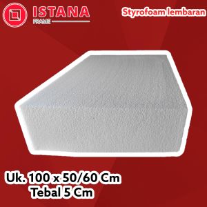 Styrofoam Gabus Lembaran Uk 100 x 50Cm Tebal 5 Cm