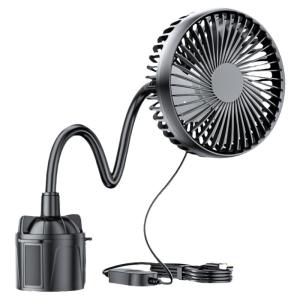Universal 12v24v Car Cupholder USB Fan
