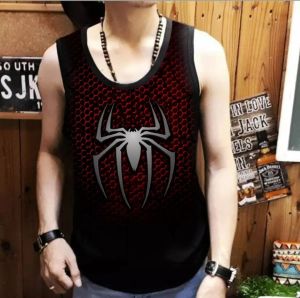 ShopAoi - Singlet Spiderman Baru / Kaos tanpa lengan / Kaos Dalam / Singlet Pria / Lekbong - Nyaman diPakai, Bahan Adem dan Nyaman, Sablon Plastisol Awet, Produksi Dalam Negeri (EXPORT)