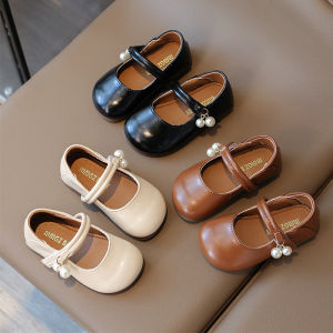 Princess Black Soft Bottom Single Shoes for Girls Spring Autumn Children's Leather Shoes Baby Shoes Easy to Wear Daily Use