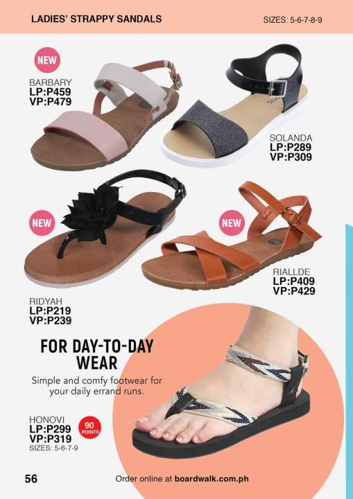 Boardwalk Ladies Flat Sandals Lazada PH