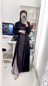 SPESIAL PREMIUM Zalina Abaya Gamis Turkey Bahan Jetblack Premium Gamis Kondangan Mewah Mieux