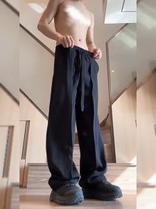 celana vintage Coklat-celana panjang pria kaki lebar-Celana kasual pria korea-Kain setelan-celana joger hitam pria-celana lurus highwaist fashion-celana longgar pria murah-sweatpants pria outdoor-Celana panjang pria dewasa terbaru 2025