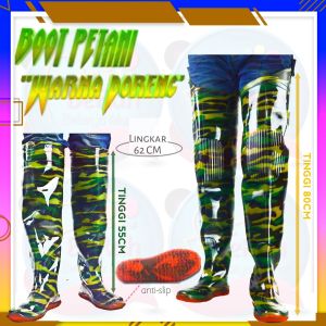 【COD - BERGARANSI】SEPATU BOOT PRIA PETANI SAWAH NELAYAN TAMBAK PASAR TERNAK CUCI MOTOR FULL KARET 80