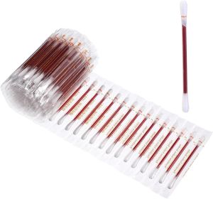 简素净 | 120pcs Organic Cotton Iodine Swabs Snap-to-Release Wound Care Antiseptic Sticks for Cuts Scrapes & Travel-Friendly First Aid