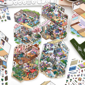 Stereoscopic Scene DIY Sticker