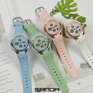 Sanda | Sanda Brand Casual Fashion Watch Women Sport Chronograph Lady Quartz Wristwatch 50m Waterproof Female Girl Wrist Watch 6067