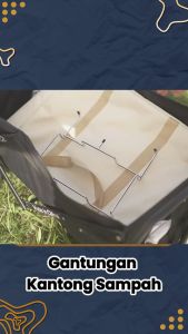 Gantungan Kantong Sampah Besi Tahan Karat Camping Outdoor