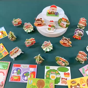 Combo 100 mô hình lắp ráp 3D mini chủ đề noel côn trùng máy bay khủng long