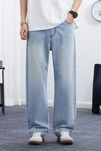 2025 Spring/Summer Korean Style Straight Leg Lyocell Jeans Mens Fashion Versatile Loose Thin Pants Mens Washed Retro ﻿