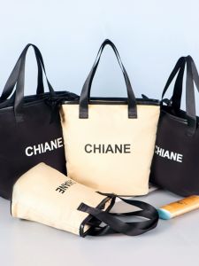 กระเป๋าใส่ของแบบพกพาขนาดใหญ่ผ้าใบลายดอกเดซี่สไตล์ญี่ปุ่นสำหรับใส่เครื่องสำอางและเครื่องใช้ในครัวเรือน